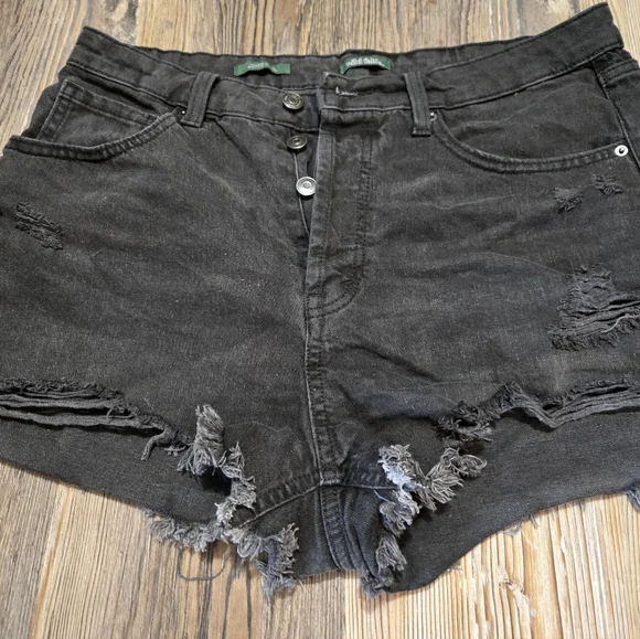 Wild Fable Black Distressed Jean Shorts - Picture 2 of 13